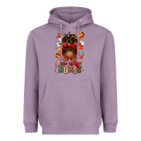 Lavender one merry nurse afro messy bun Heavyweight Hoodie - texasbilliewilder