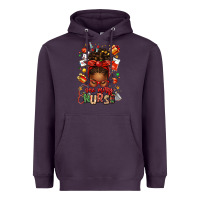 Plum one merry nurse afro messy bun Heavyweight Hoodie - texasbilliewilder