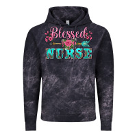 Cloud Black western blessed nurse pink floral arrow Vintage Hoodie - BarkalooDesign