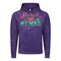 Cloud Purple western blessed nurse pink floral arrow Vintage Hoodie - BarkalooDesign