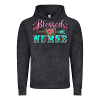 Vintage Black western blessed nurse pink floral arrow Vintage Hoodie - BarkalooDesign