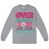 Heather Grey over stimulated moms club Long Sleeve Tee - NancyCooperArtShop