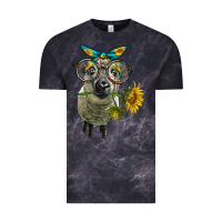 Cloud Black cute hempshire sheep with eyeglasses Vintage Tee - LillyAllenDesigns