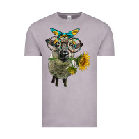 Cute Hempshire Sheep With Eyeglasses Vintage Tee | Teevron