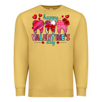 Antique Gold Happy Valentine's Day with teeth Valentine's Day Premium Sweatshirt - HowdyJamesFarm