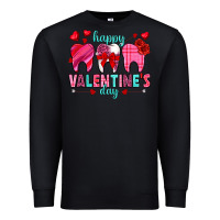 Black Happy Valentine's Day with teeth Valentine's Day Premium Sweatshirt - HowdyJamesFarm