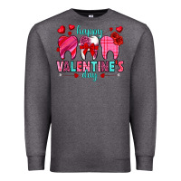 Charcoal Heather Happy Valentine's Day with teeth Valentine's Day Premium Sweatshirt - HowdyJamesFarm