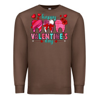 Chestnut Happy Valentine's Day with teeth Valentine's Day Premium Sweatshirt - HowdyJamesFarm