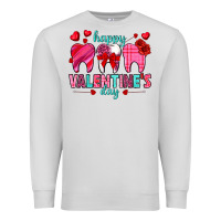 Dove Grey Happy Valentine's Day with teeth Valentine's Day Premium Sweatshirt - HowdyJamesFarm
