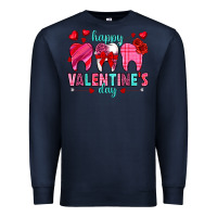 Navy Happy Valentine's Day with teeth Valentine's Day Premium Sweatshirt - HowdyJamesFarm