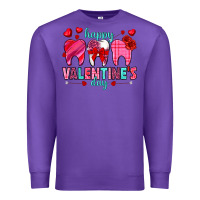 Purple Happy Valentine's Day with teeth Valentine's Day Premium Sweatshirt - HowdyJamesFarm