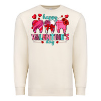 Sandshell Happy Valentine's Day with teeth Valentine's Day Premium Sweatshirt - HowdyJamesFarm
