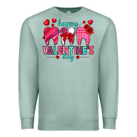 Seafoam Happy Valentine's Day with teeth Valentine's Day Premium Sweatshirt - HowdyJamesFarm