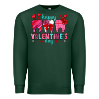 Sports Green Happy Valentine's Day with teeth Valentine's Day Premium Sweatshirt - HowdyJamesFarm