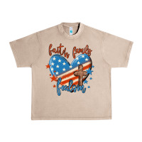 French Oak faith family freedom Urban Heavy Tee - MaliasSmallBusiness