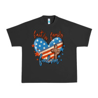 Pigment Black faith family freedom Urban Heavy Tee - MaliasSmallBusiness