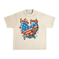 Sandshell faith family freedom Urban Heavy Tee - MaliasSmallBusiness