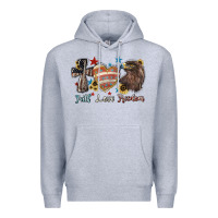 Heather Grey Faith love freedom 4th of july Premium Hoodie - HowdyJamesFarm