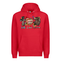 Red Faith love freedom 4th of july Premium Hoodie - HowdyJamesFarm