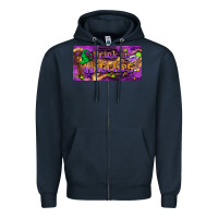 Navy drink up witches Zipper Hoodie - BarkalooDesign