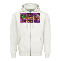 Oatmeal Heather drink up witches Zipper Hoodie - BarkalooDesign