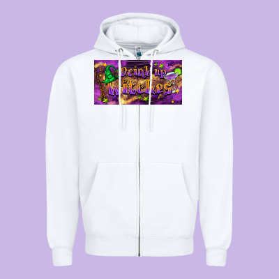 Drink Up Witches Zipper Hoodie Designed By Barkaloodesign