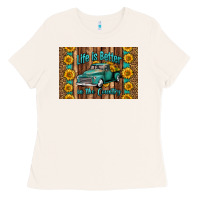 Life Is Better In The Country Skinny Metal Can Holder Ladies Tee | Teevron