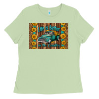 Matcha life is better in the country skinny metal can holder Ladies Tee - HRA Design Shop