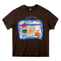 Chocolate Brown lunchbox fa element Heavy Core Tee - FaDigitalArtStudio