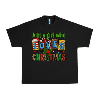 Black just a girl who loves christmas Urban Heavy Tee - AdoDesignShop
