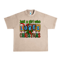 French Oak just a girl who loves christmas Urban Heavy Tee - AdoDesignShop