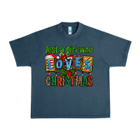 Midnight Navy just a girl who loves christmas Urban Heavy Tee - AdoDesignShop