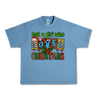 Pebble Blue just a girl who loves christmas Urban Heavy Tee - AdoDesignShop