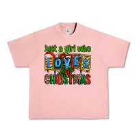 Salmon just a girl who loves christmas Urban Heavy Tee - AdoDesignShop