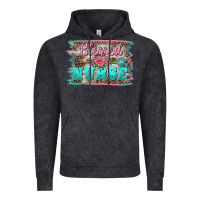 Vintage Black western blessed nurse pink floral arrow  background Vintage Hoodie - BarkalooDesign