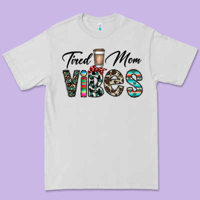 Tired Mom Vibes Premium Tee Designed By Cowhidedigitalart