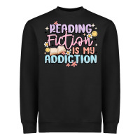 Black reading fiction is my addiction Heavyweight Sweatshirt - MaliasSmallBusiness