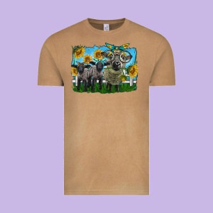 Cute Hempshire Sheep Family Vintage Tee Designed By Lillyallendesigns