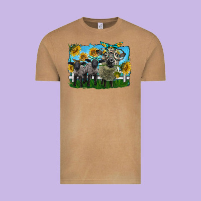 Cute Hempshire Sheep Family Vintage Tee Designed By Lillyallendesigns