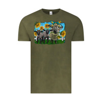 Vintage Olive cute hempshire sheep family Vintage Tee - LillyAllenDesigns