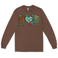 Chestnut peace love cross Long Sleeve Tee - NancyCooperArtShop