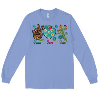 Colony Blue peace love cross Long Sleeve Tee - NancyCooperArtShop