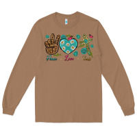 Toasted Coconut peace love cross Long Sleeve Tee - NancyCooperArtShop