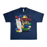 Navy autism jesus fills my cup Urban Heavy Tee - MaliasSmallBusiness
