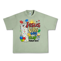 Oil Green autism jesus fills my cup Urban Heavy Tee - MaliasSmallBusiness