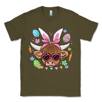 Army Green easter cow Classic Tee - MaliasSmallBusiness