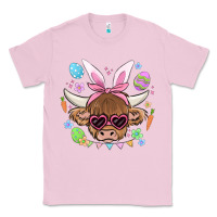 Bubblegum Pink easter cow Classic Tee - MaliasSmallBusiness