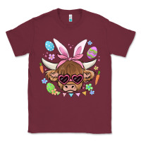Burgundy easter cow Classic Tee - MaliasSmallBusiness