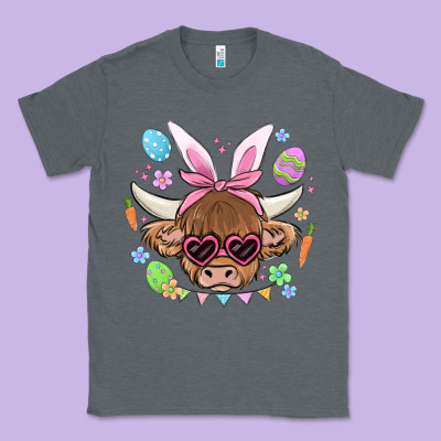 Easter Cow Classic Tee Designed By Maliassmallbusiness
