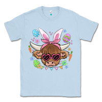 Dusty Blue easter cow Classic Tee - MaliasSmallBusiness